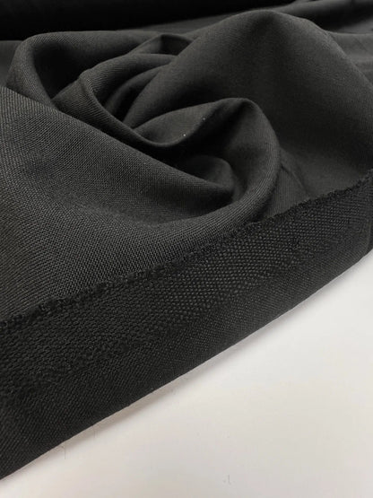 Tissu en laine - noir 220 g/m²