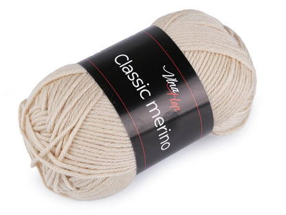 Wool Yarn Classic Merino - sand tone 50 m 105 g #61007