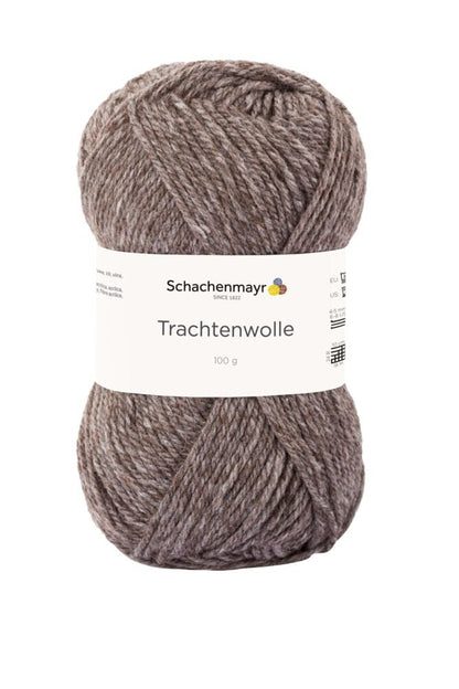 Vilns Yarn Schachenmayr Trachtenwolle 185 m 100 g - dark brown mélange #00012