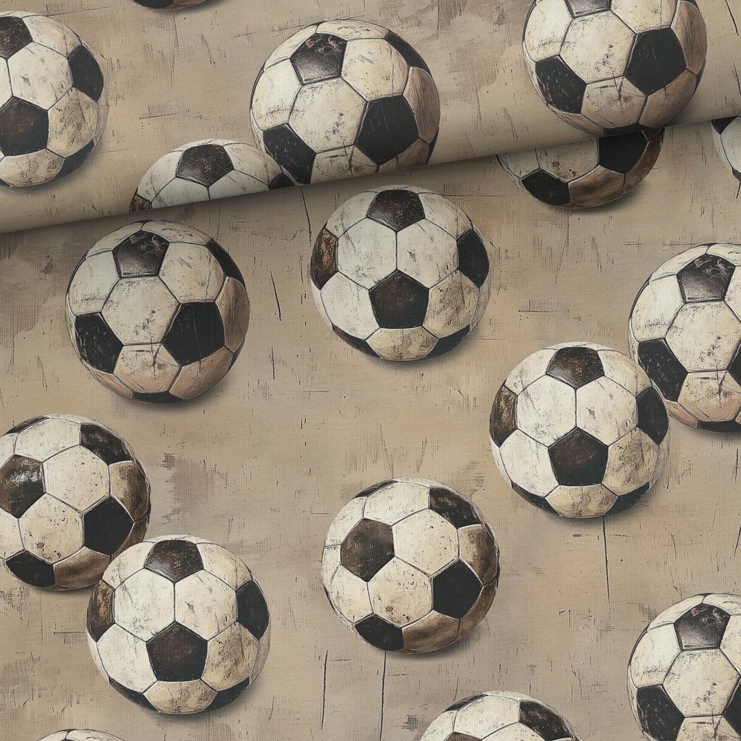 Kokvilnas cilpiņtrikotāža-futbola bumbas ar retro šarmu, Dizains-22