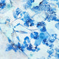 Attēls ar Viskozes audums ar burzījuma efektu - zilas puķes 145 g/m² – pieejams Šarlotes audumi
