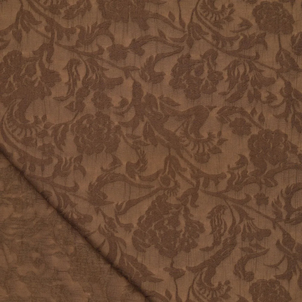 Bild mit Viskosestoff – braunes elegantes Muster – online erhältlich bei Šarlotes audumi