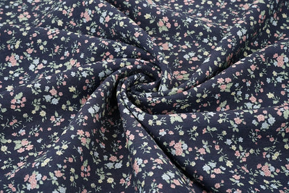 Image with viscose fabric, fine flowers, 80 g/m² – available at Šarlotes audumi