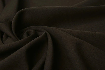 Gabardine en viscose avec élasthanne - brun chocolat 275 g/m²