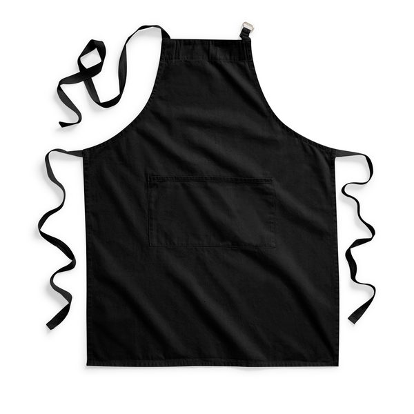 Cotton apron for adults - black