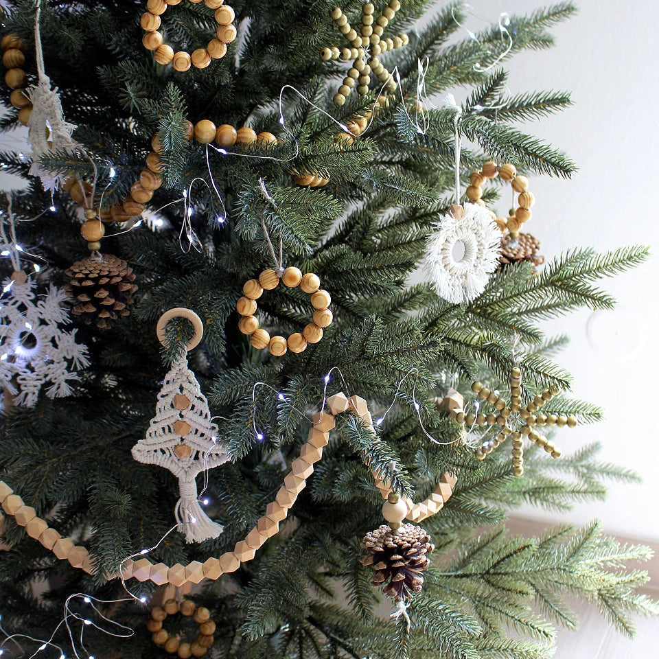 Koka pērlītes 12x12 mm | Dabīgs, neapstrādāts koks