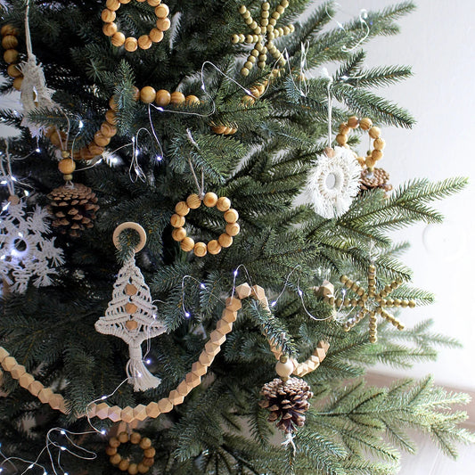 Koka pērlītes 12x12 mm | Dabīgs, neapstrādāts koks