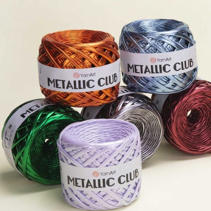 YarnArt Metallic Club – metallisches Bändchengarn zum Häkeln und Basteln 180 g / 55 m – online erhältlich bei Charlottes Stoffe