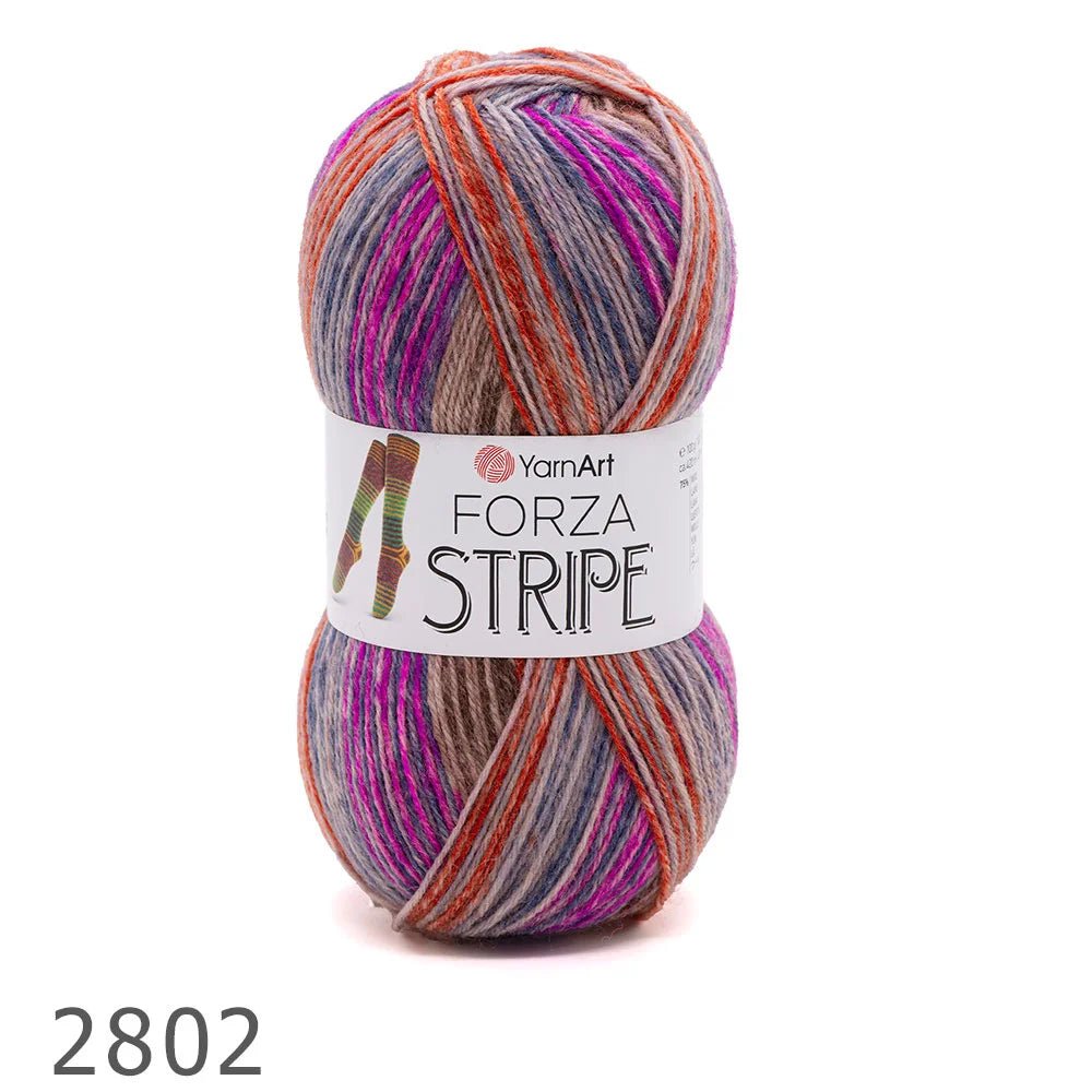 Sockengarn mit Wolle YarnArt Forza Stripe – 100 g / 420 m – online erhältlich bei Charlottes Stoffe