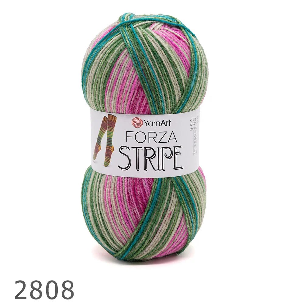 Sockengarn mit Wolle YarnArt Forza Stripe – 100 g / 420 m – online erhältlich bei Charlottes Stoffe