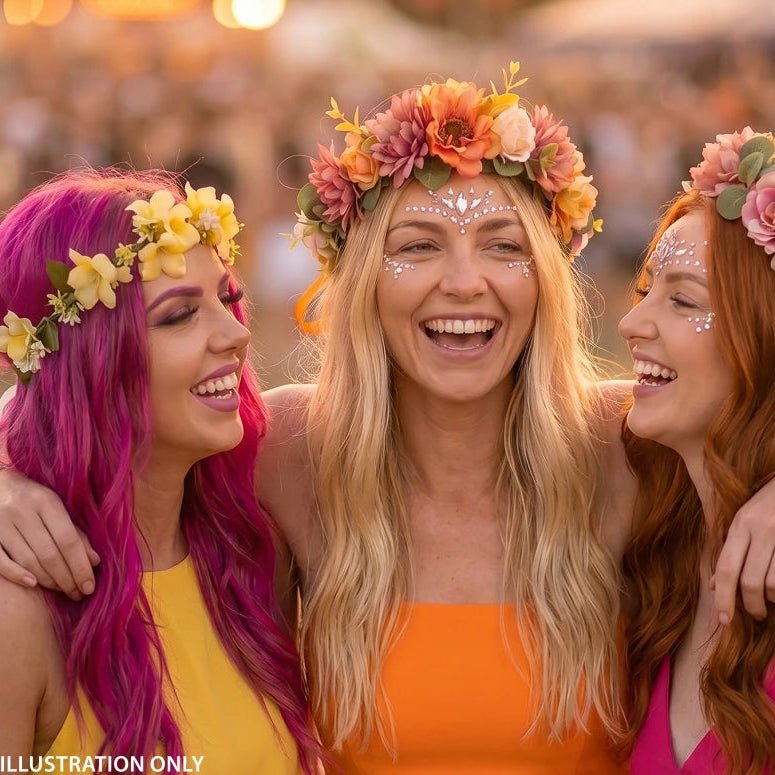 Image of a flower wreath, headband – available at Šarlotes audumi