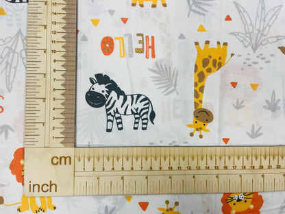 Tissu 100 % coton - animaux d’Afrique 130 g/m²