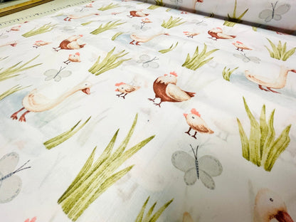 Tissu 100 % coton à poussins 125 g/m²