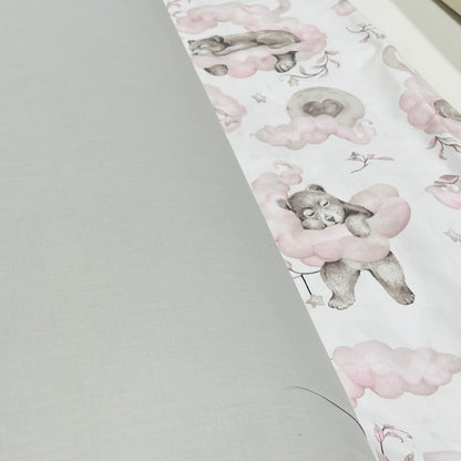 Tissu 100 % coton gris clair 125 g/m²