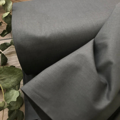 Tissu 100 % coton gris graphite 125 g/m²