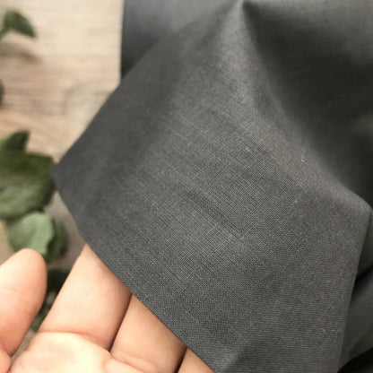 Tissu 100 % coton gris graphite 125 g/m²