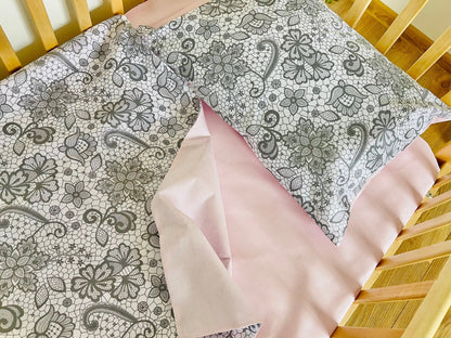 Tissu 100 % coton, rose pâle, 125 g/m²