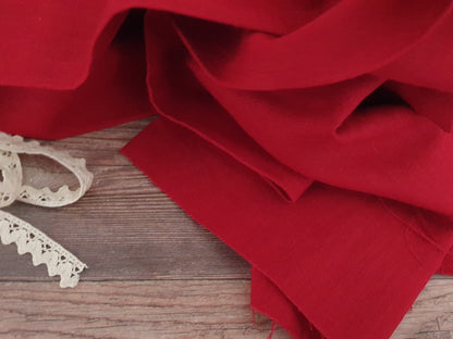 Tissu 100 % coton rouge 220cm 130 g/m²