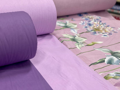 Tissu 100 % coton violet foncé 220 cm 146 g/m²