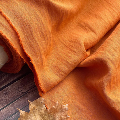 100% lin adouci orange carotte 205 g/m²