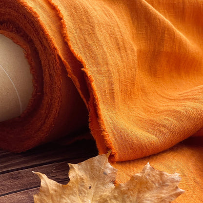 100% lin adouci orange carotte 205 g/m²
