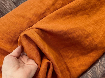 100 % lin adouci orange carotte 205 g/m²