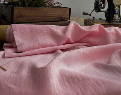 100 % lin adouci rose clair 205 g/m²