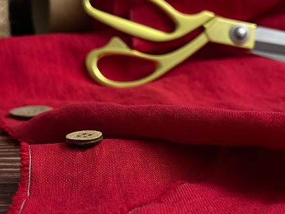 100 % lin adouci rouge cerise 205 g/m²