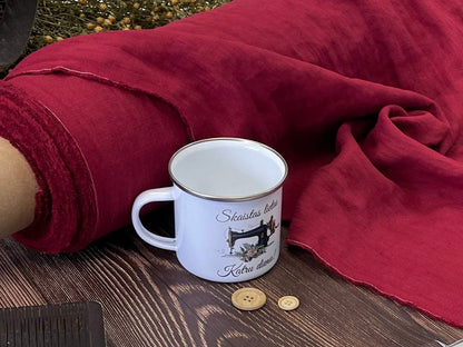 100 % lin adouci rouge cerise 205 g/m²