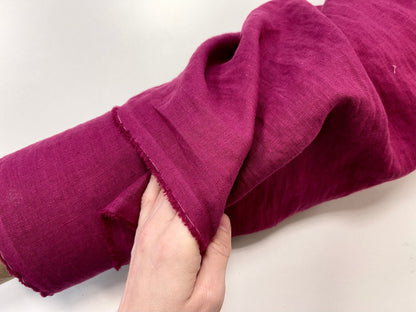 100 % lin adouci, ton baie éclatant 205 g/m²