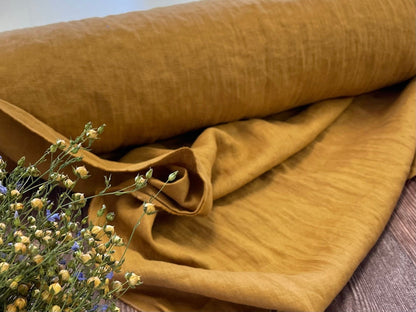 100 % lin adouci, couleur caramel salé 205 g/m²