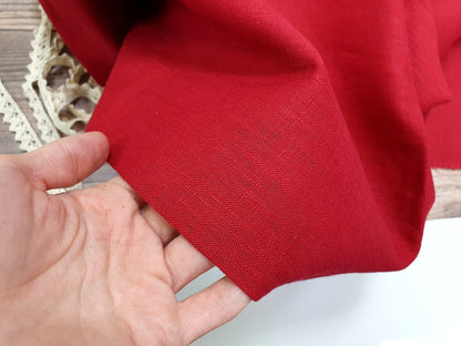 100 % lin adouci rouge 205 g/m²