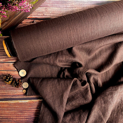Lin 100 % assoupli brun chocolat 205 g/m²