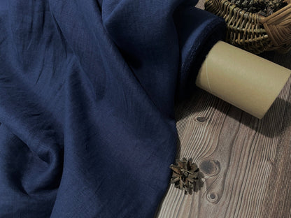 100 % lin adouci bleu foncé 205 g/m²