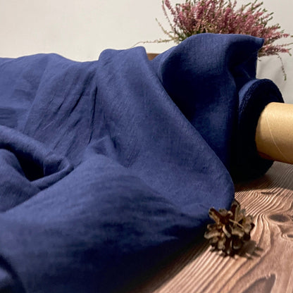 100 % lin lavé bleu foncé 205 g/m²