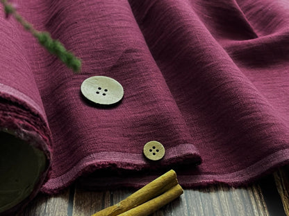 100 % lin lavé couleur vin 205 g/m²