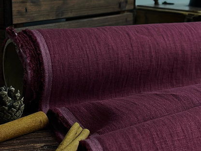 100 % lin adouci couleur vin 205 g/m²