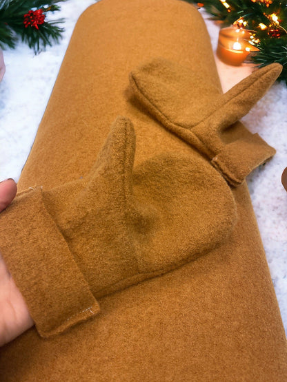 100 % tissu en laine jaune orangé 385 g/m²