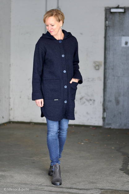 100% tissu en laine - pétrole 385 g/m²