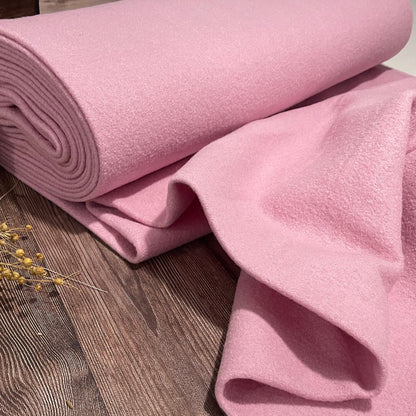 100 % tissu en laine rose 385 g/m²