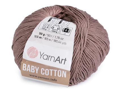 Fil à tricoter Yarn Art Baby Cotton beige 165 m 50 g #407