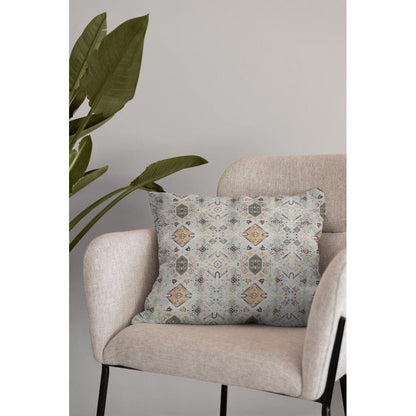 Tissu en toile - motif géométrique beige 225 g/m²