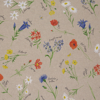 Tissu canvas - prairie d’été 205 g/m²