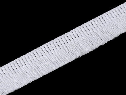 Frange en coton 17 mm-blanche