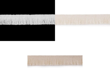 Franges en coton 25 mm - blanches