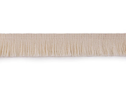 Frange en coton 25 mm, beige