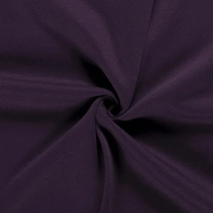 Jersey molletonné en coton-aubergine 285 g/m²