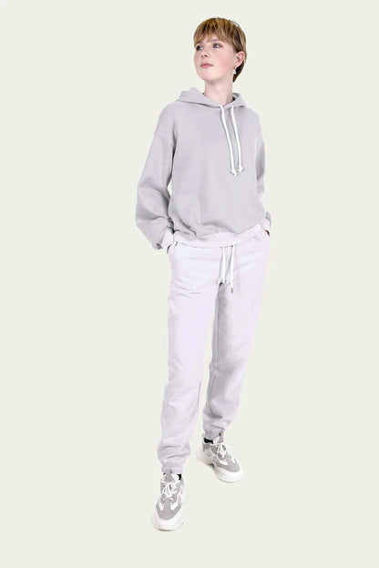 Jersey ouaté en coton - blanc 285 g/m²