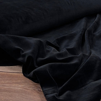 velours de coton noir 250 g/m²