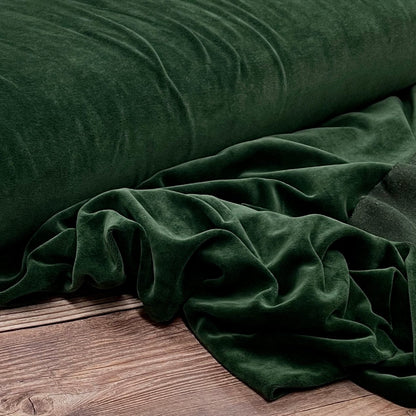 Velours de coton vert émeraude 250 g/m²